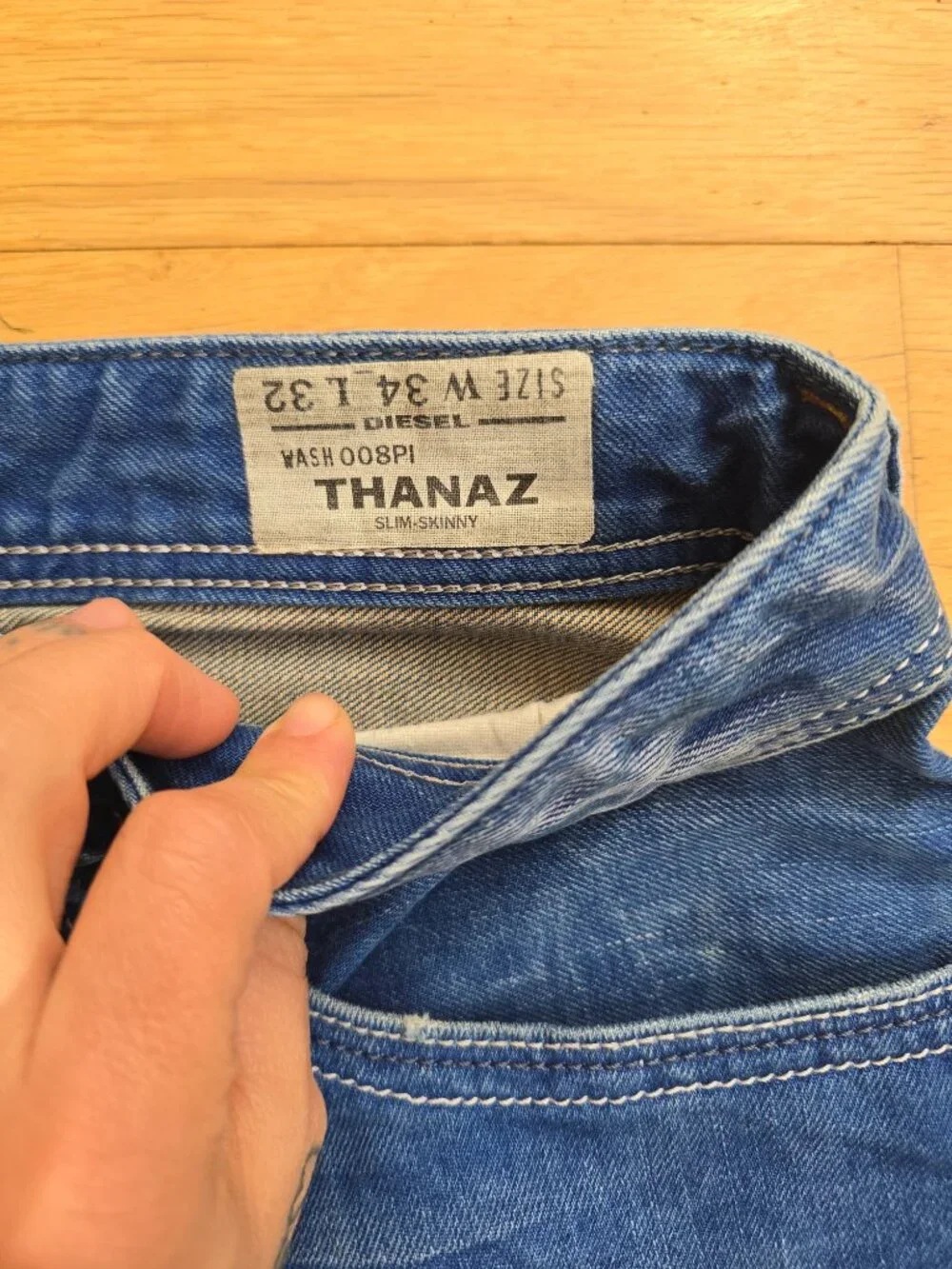 vintage Y2K | Diesel Thanaz medium wash denim slim skinny jeans | MENS 34'